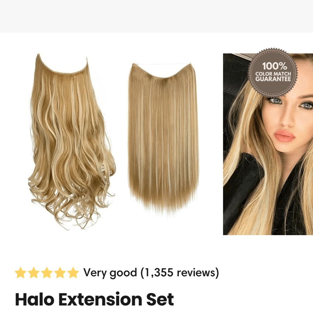 That Hair Two Honey Blond Halo NWT